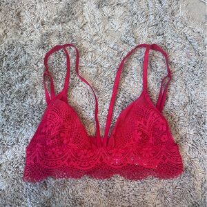 Victoria's Secret Red Lace Lingerie Bra